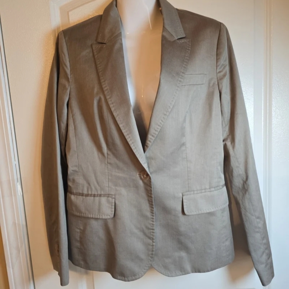 Vintage J.Crew womens brown Blazer Jacket 8